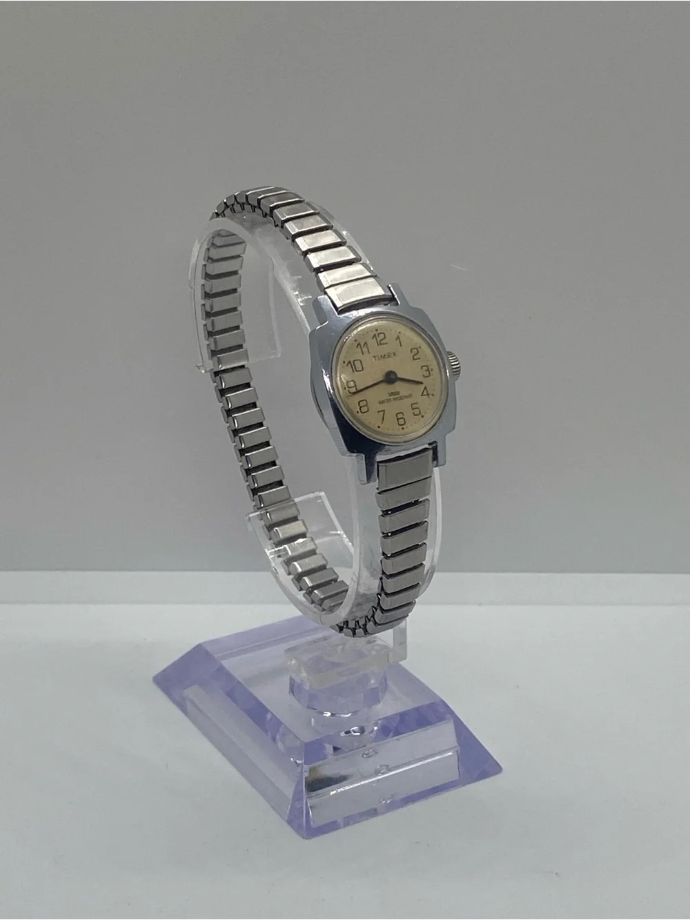 Timex Silver Women's Expansion Bracelet Watch with Cream Dial